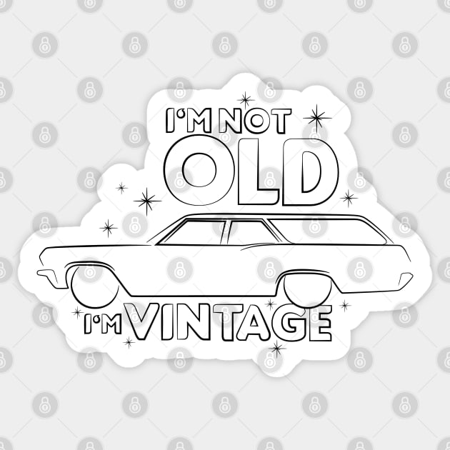 i'm vintage - wagon Sticker by hoddynoddy